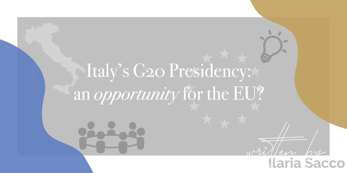Italy’s G20 Presidency: an opportunity for the EU?